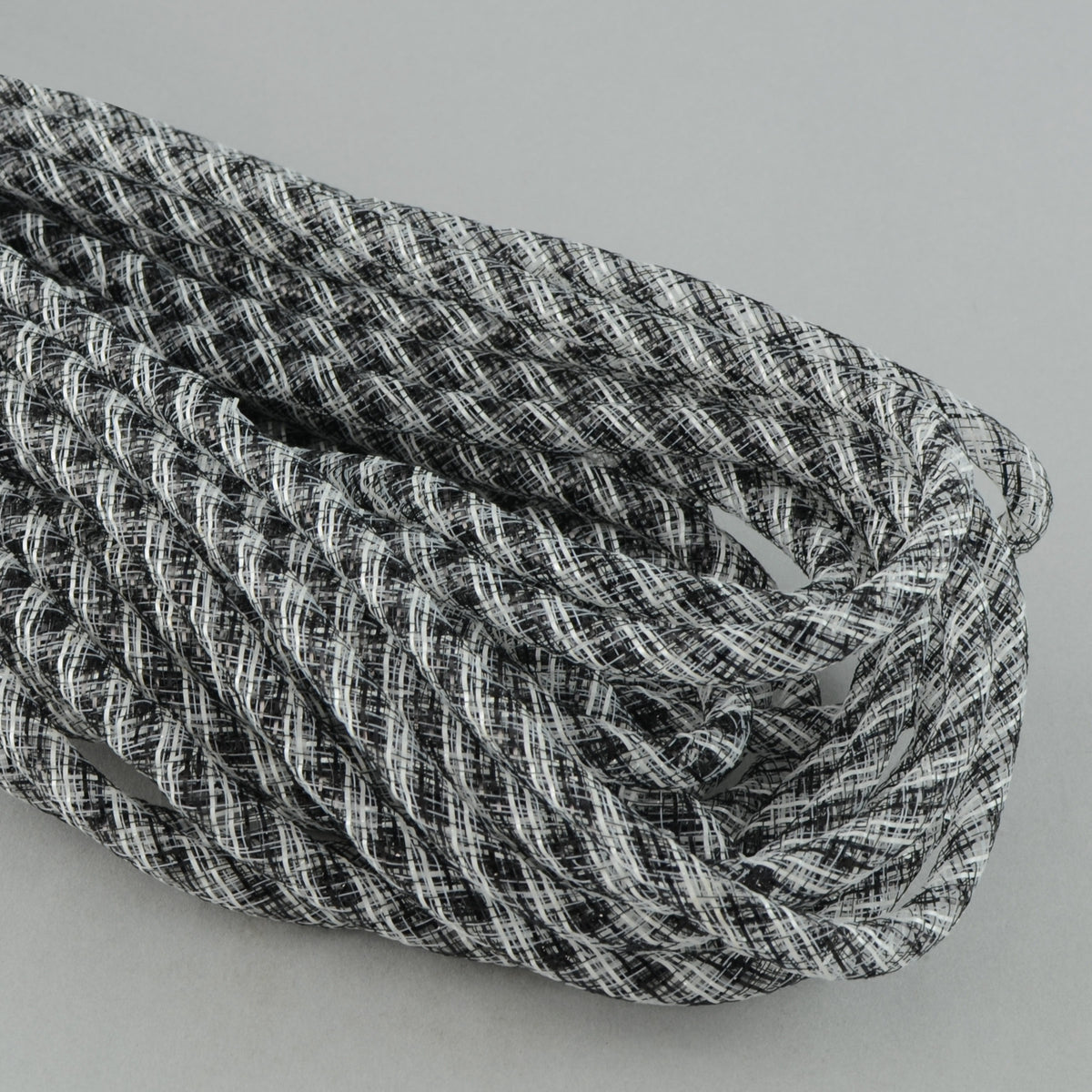 Deco Flex Tubing Ribbon: Striped Black/White (30 Yards) Item Number: RE3010K2