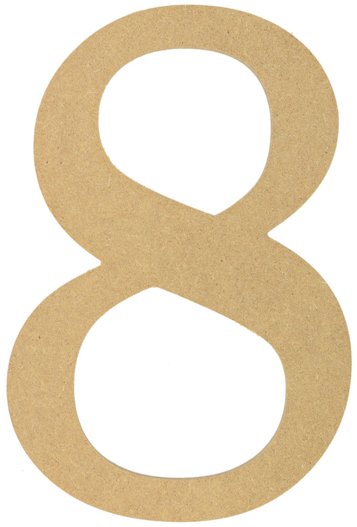 10" Decorative Wood Number: 8 detail photo 3