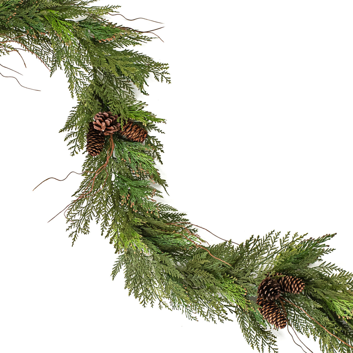 72" Deluxe Incense Cedar & Pinecone Garland Item Number: 137808