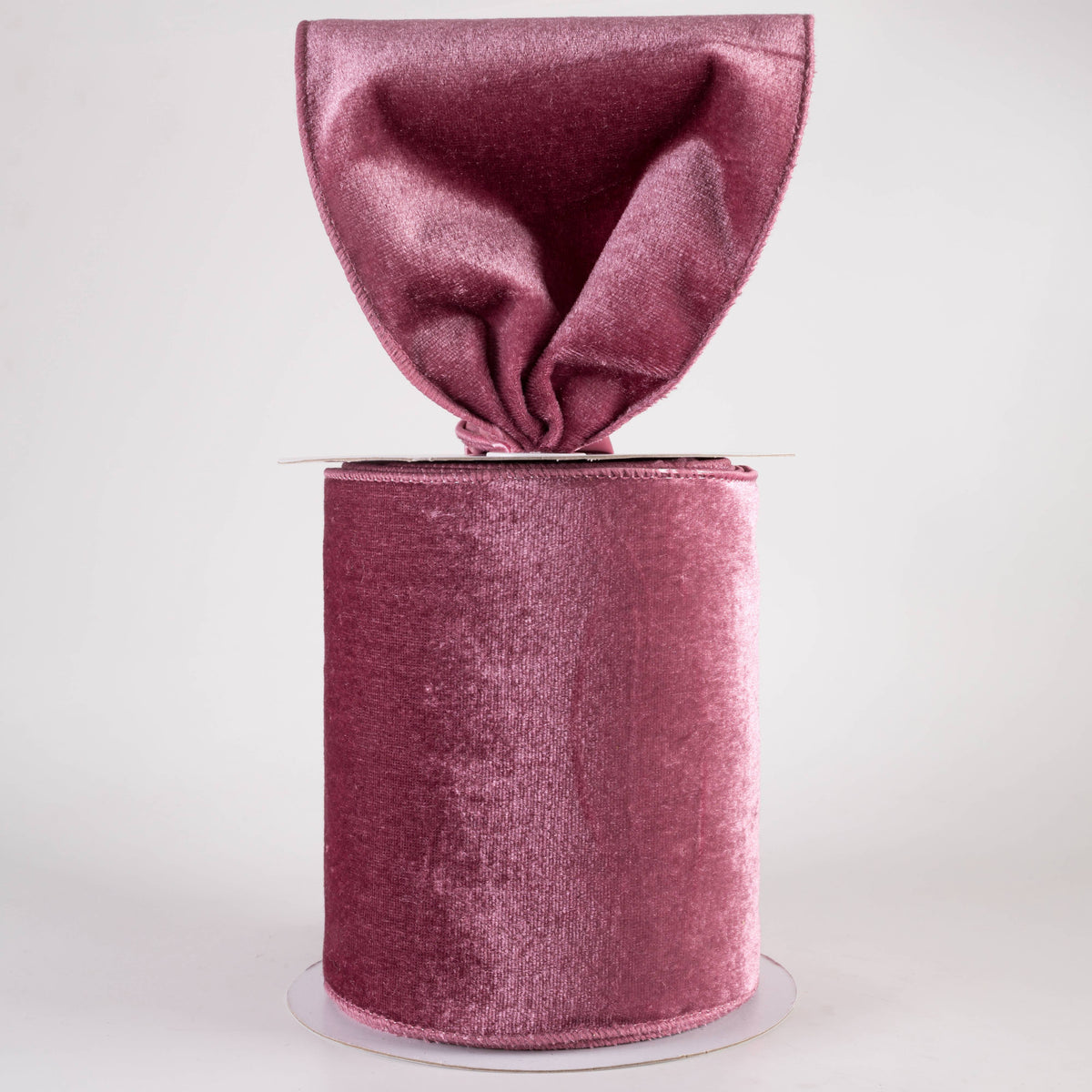 6" Deluxe Velvet Satin Backing Ribbon: Dusty Rose (10 Yards) Lifestyle Photo