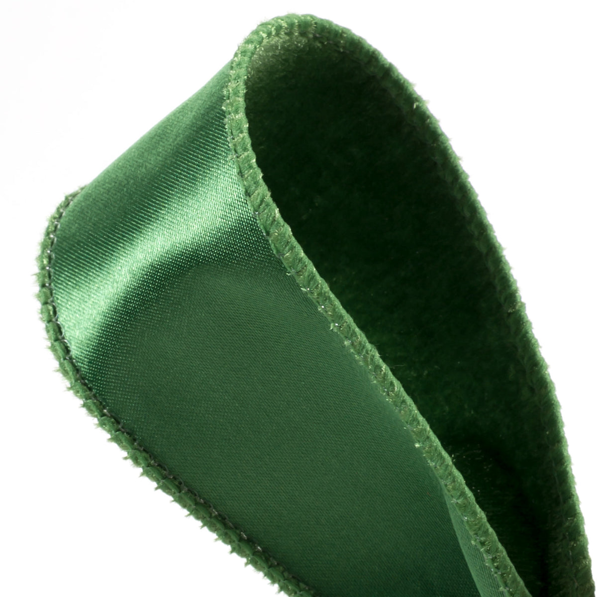 1.5" Deluxe Velvet Satin Backing Ribbon: Emerald Green (10 Yards) detail photo 3