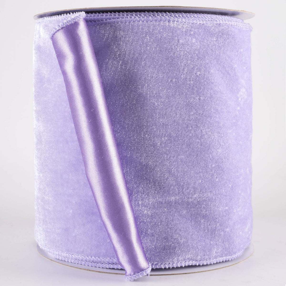 6" Deluxe Velvet Satin Backing Ribbon: Lavender Purple (10 Yards) Item Number: RGF148413