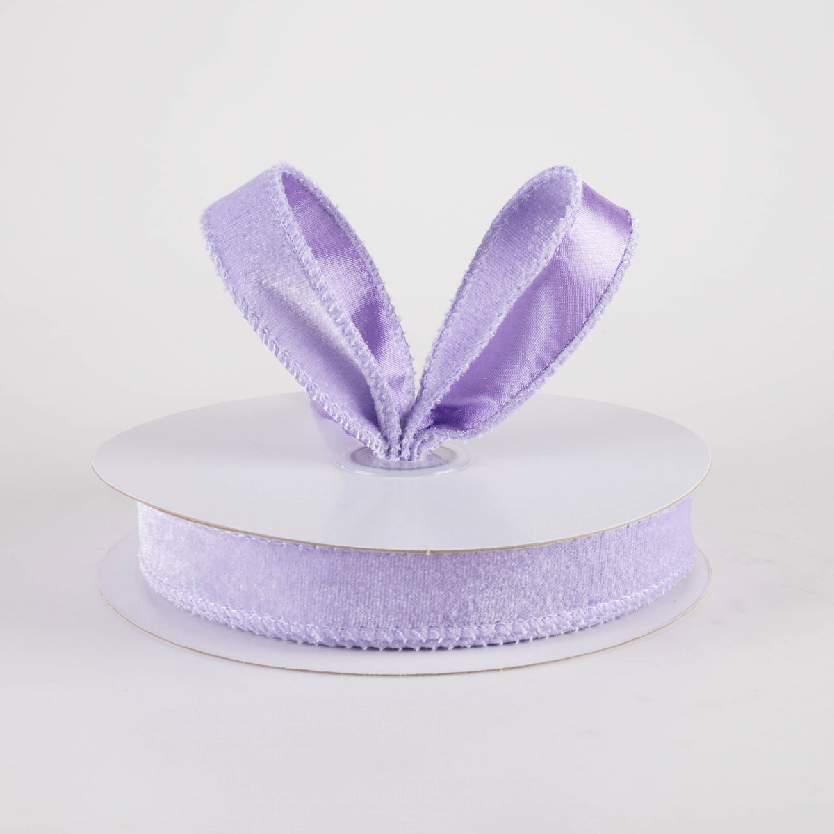 7/8" Deluxe Velvet Satin Backing Ribbon: Lavender Purple (10 Yards) Lifestyle Photo