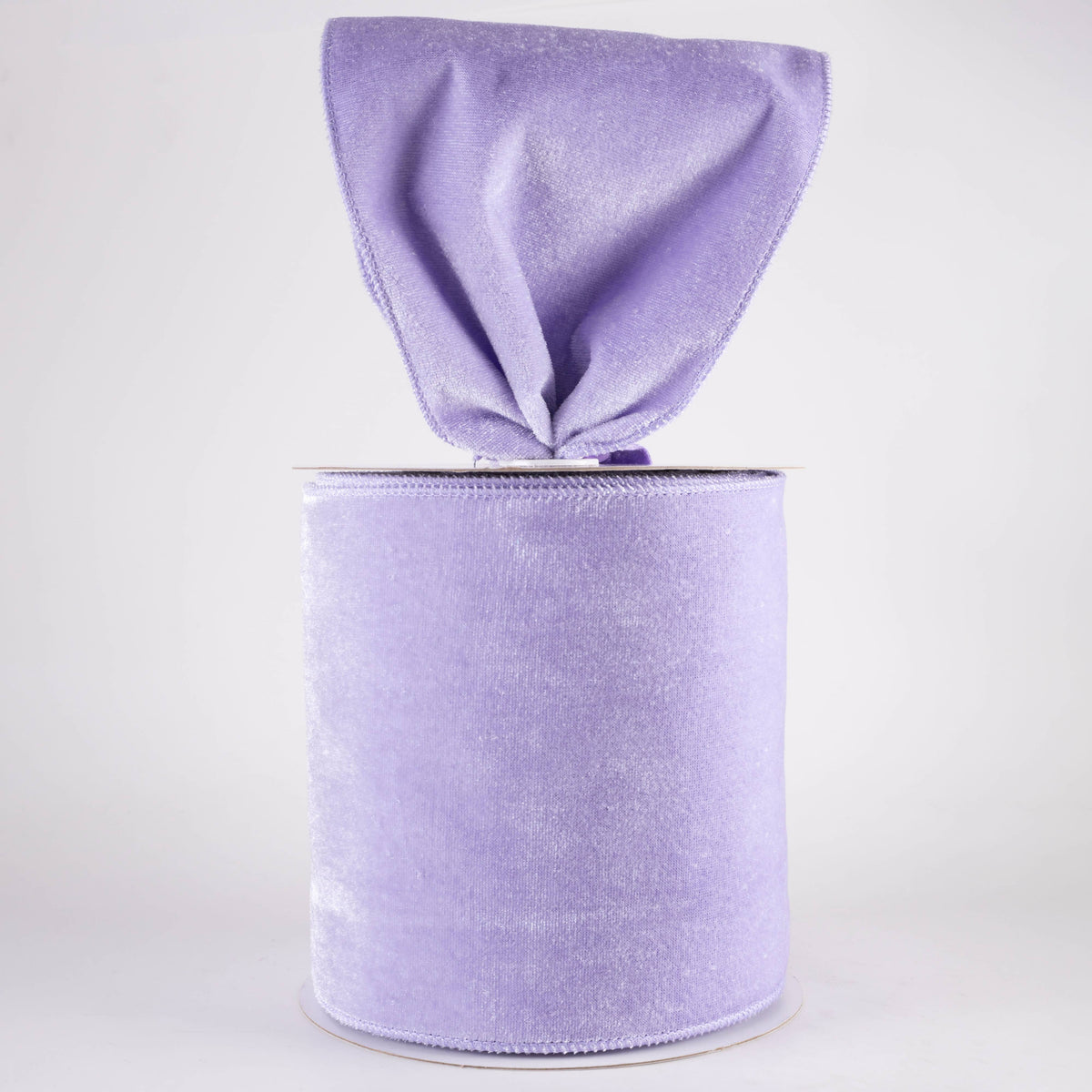 6" Deluxe Velvet Satin Backing Ribbon: Lavender Purple (10 Yards) Lifestyle Photo