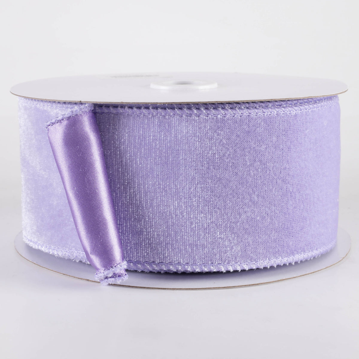 2.5" Deluxe Velvet Satin Backing Ribbon: Lavender Purple (10 Yards) Item Number: RGE165913