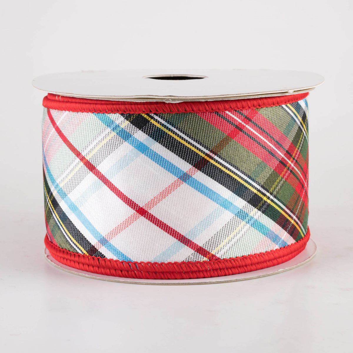 2.5" Designer Plaid Ribbon: Red & Green Multicolor (10 Yards) Item Number: 236736