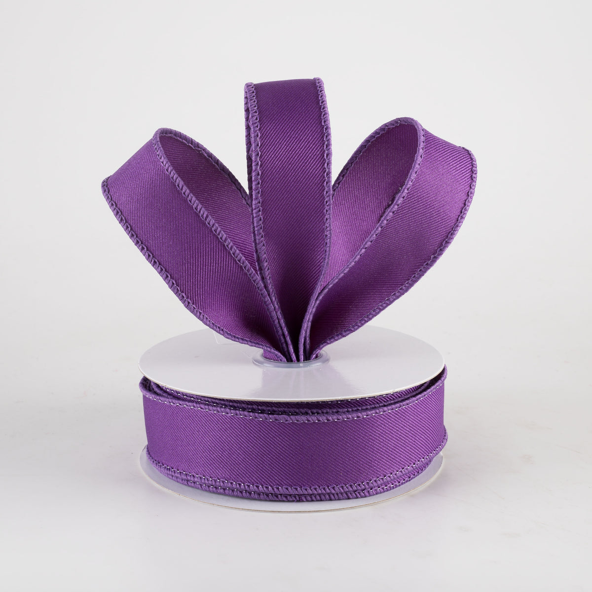 7/8" Diagonal Weave Ribbon: Purple (10 Yards) Lifestyle Photo