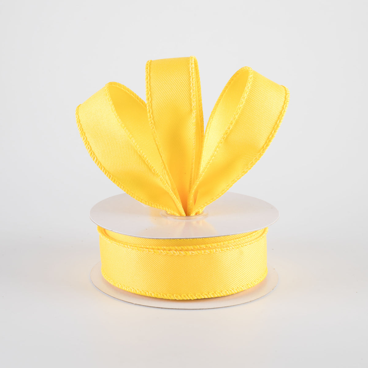 7/8" Diagonal Weave Ribbon: Yellow (10 Yards) Lifestyle Photo