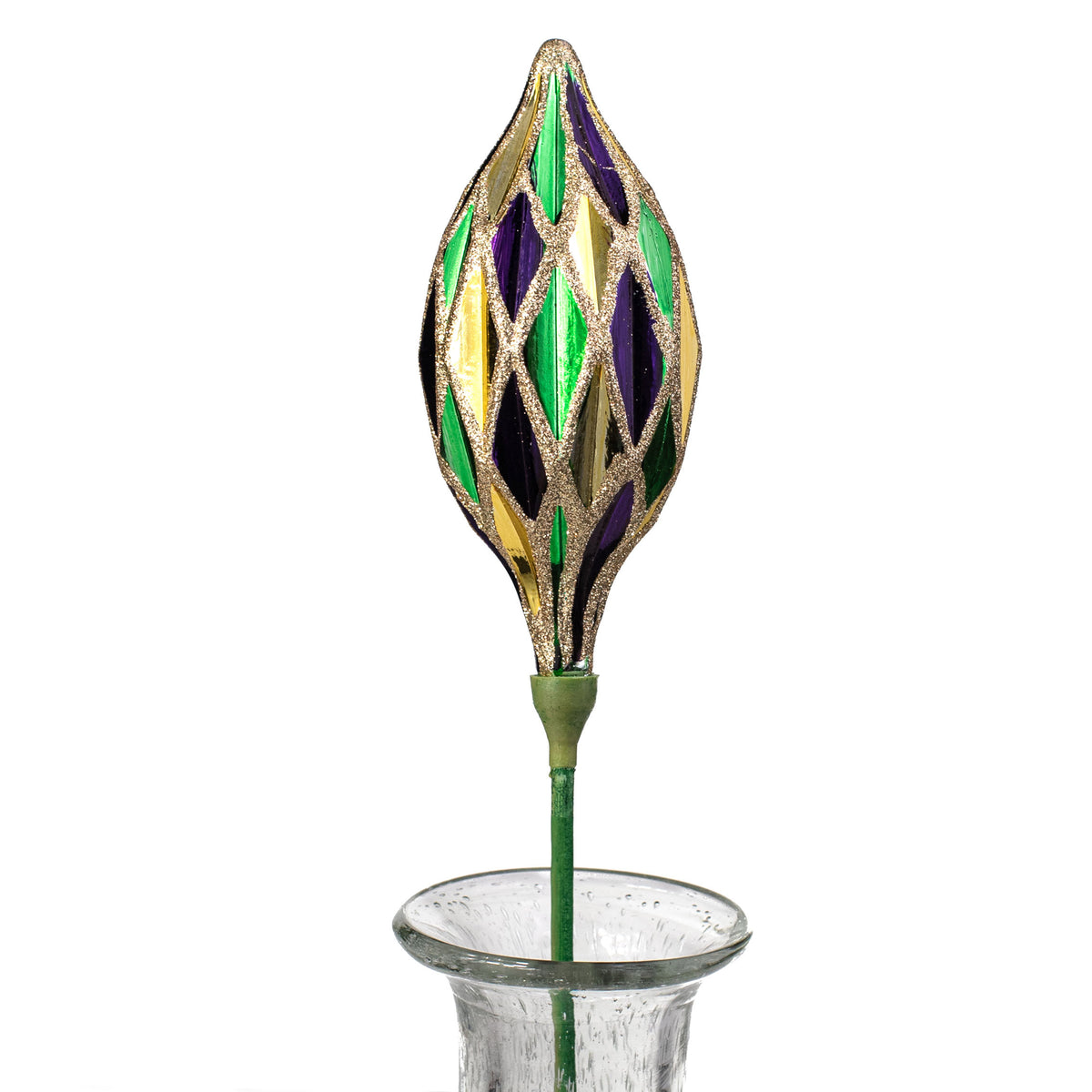 6.25" Diamond Finial On Pick: Mardi Gras Item Number: HG1088