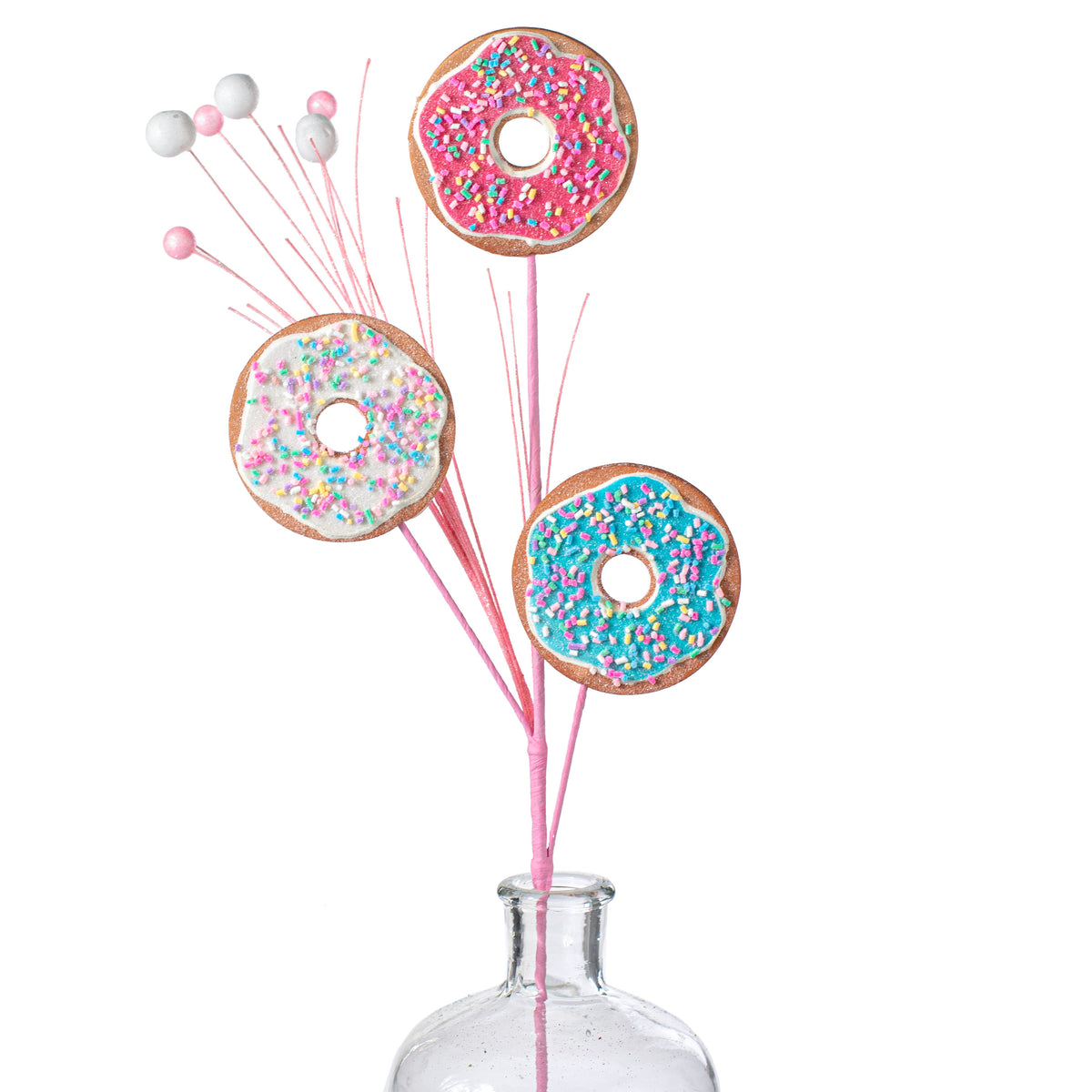 24" Donut Cookie Spray: Fuchsia, Blue, White Item Number: 85799BTBLWT