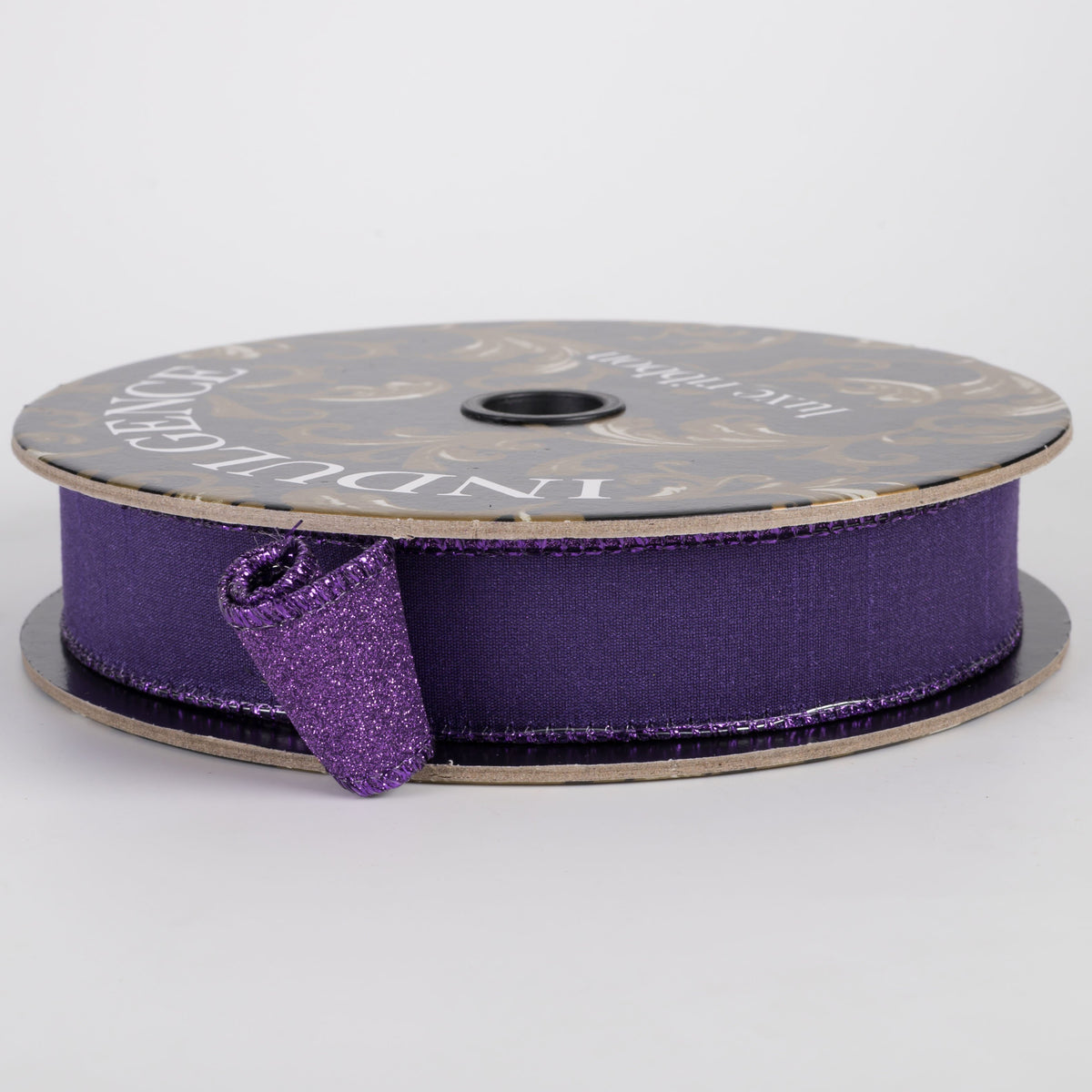 1" Double Sided Faux Dupioni & Glitter Ribbon: Purple (10 Yards) Item Number: D62602-10-48