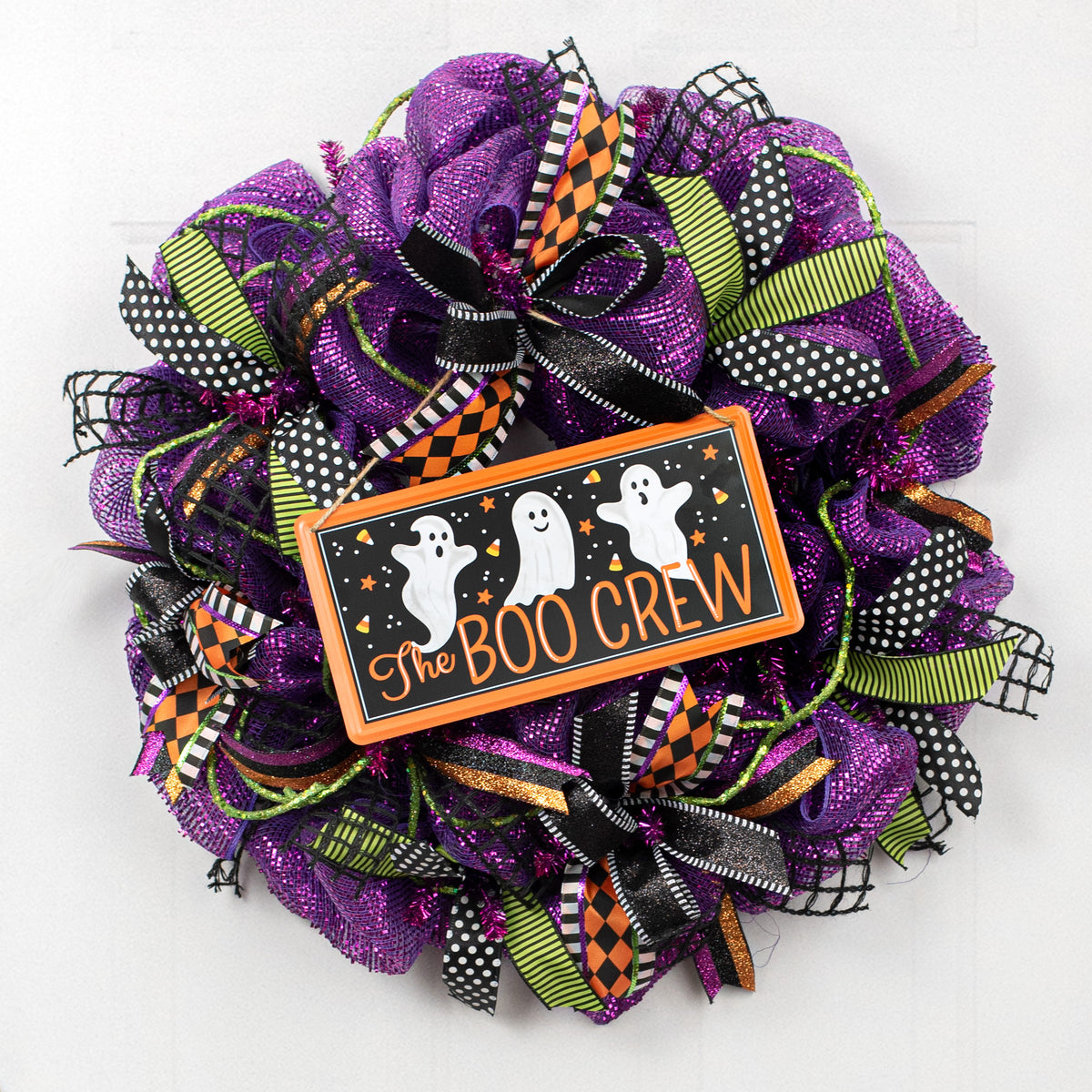 12" Embossed Metal Sign: The Boo Crew Ghosts Lifestyle Photo