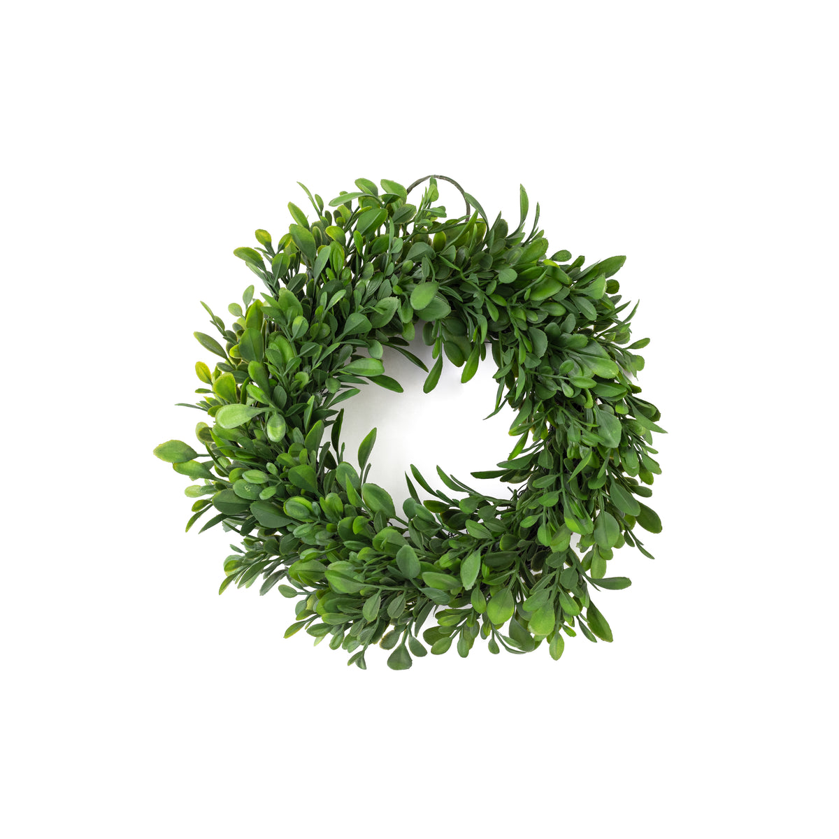 9" Evergreen Boxwood Candle Ring Wreath on Twig Frame Item Number: 31782