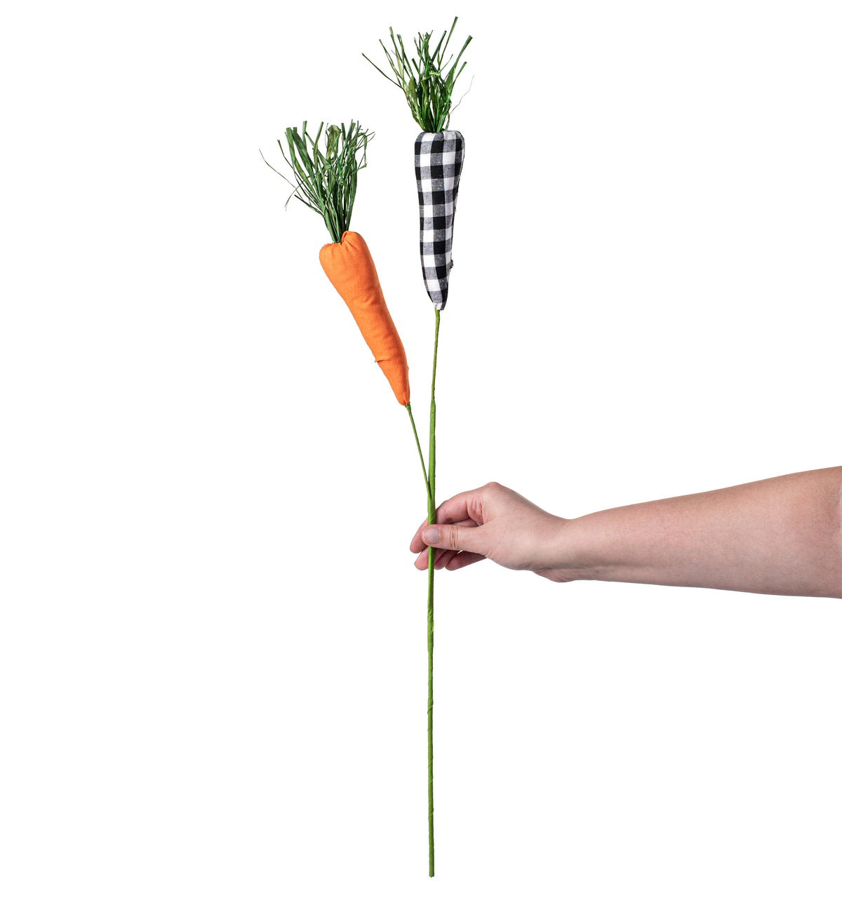 22" Fabric Carrot Pick: Orange, Black, White, Green detail photo 3