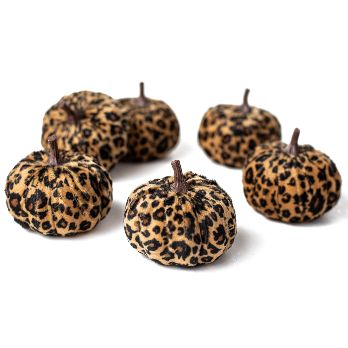 3" Fabric Furry Pumpkins: Cheetah (Set of 6) Item Number: 56703CHEETA