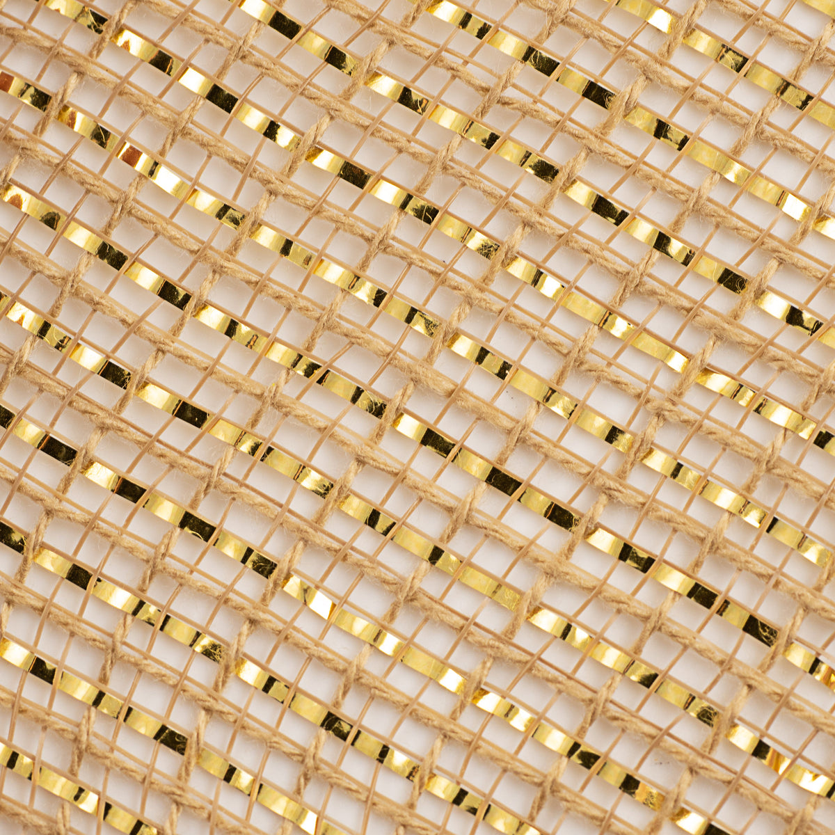 10" Fabric Mesh: Metallic Gold/Natural detail photo 3