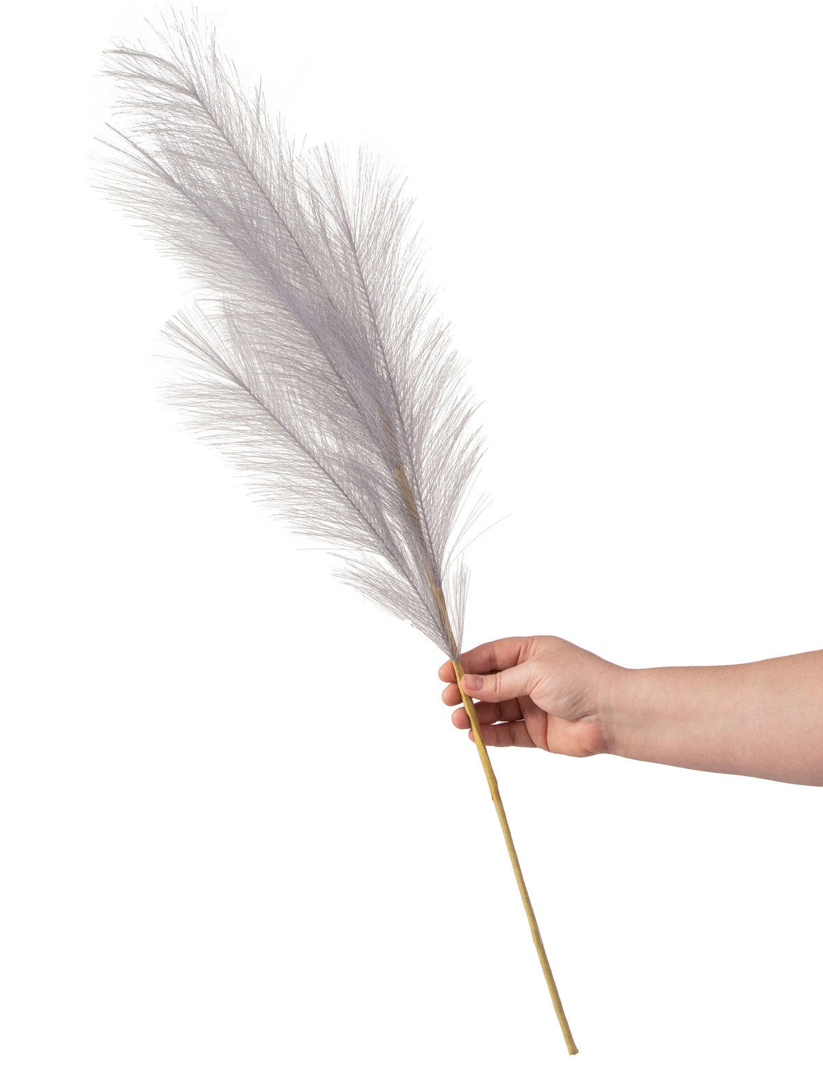 32" Fabric Pampas Grass Spray: Grey detail photo 4