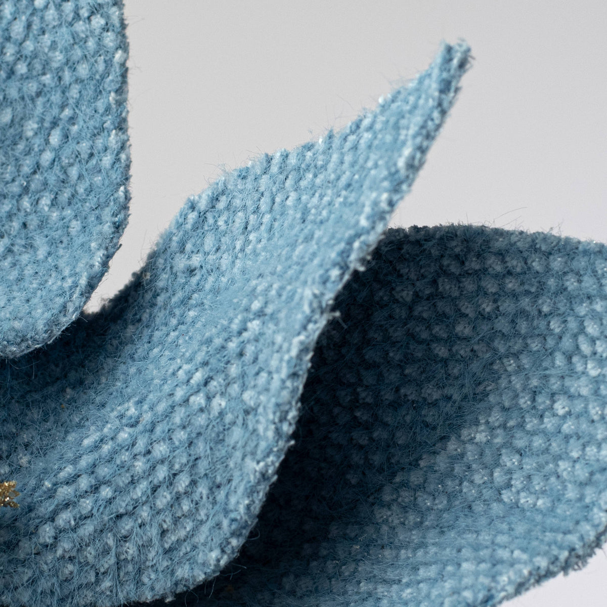 22" Fabric Poinsettia Flower Stem: Blue detail photo 4