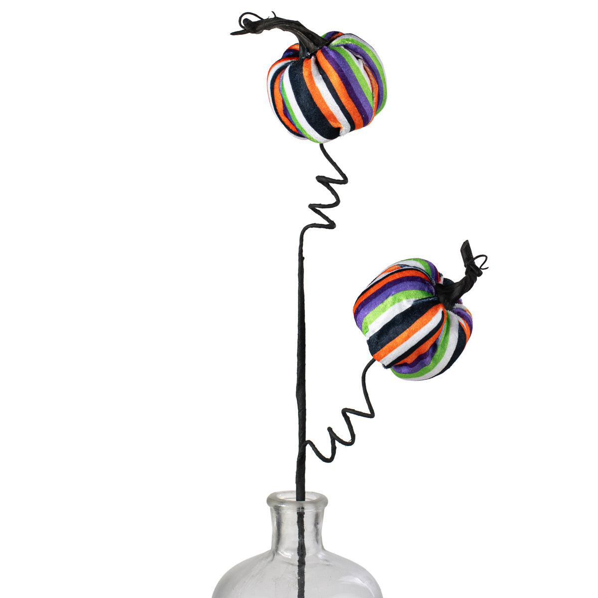 26" Fabric Stripe Halloween Pumpkins Spray Item Number: 57151HAL