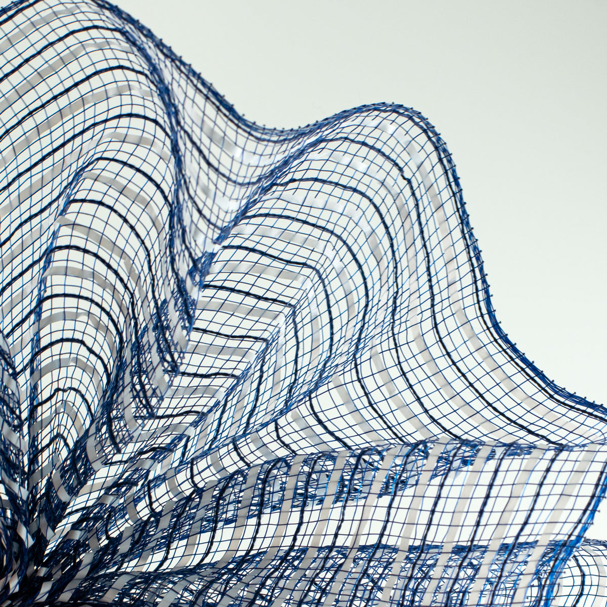 10" Fabric Stripe Mesh: Navy & White Lifestyle Photo