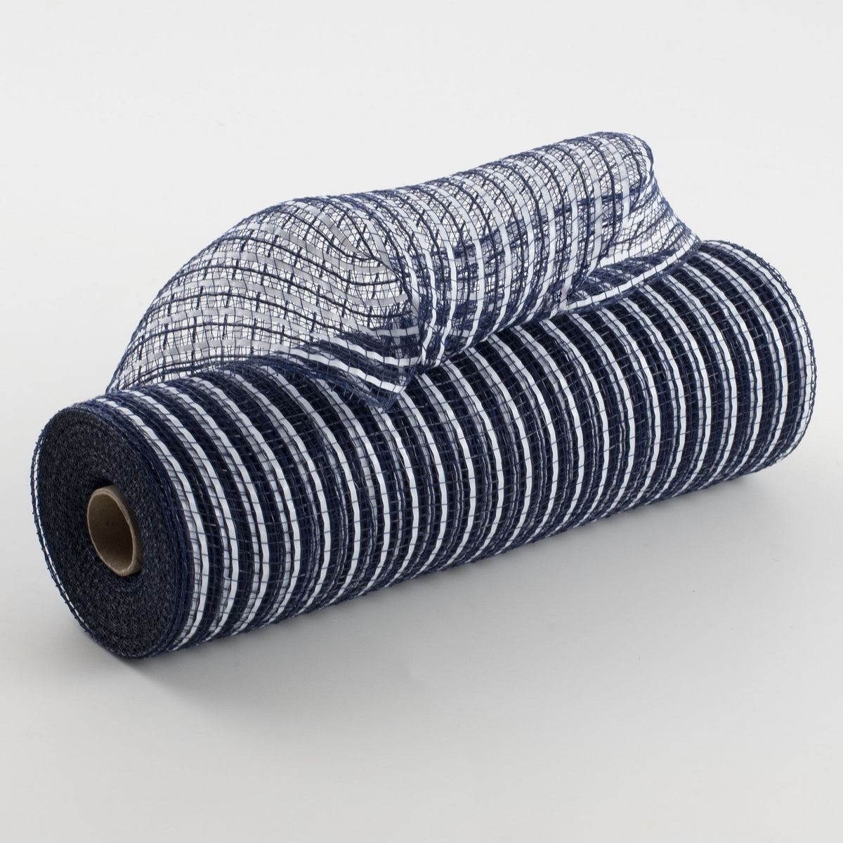 10" Fabric Stripe Mesh: Navy & White Item Number: XB102010-27
