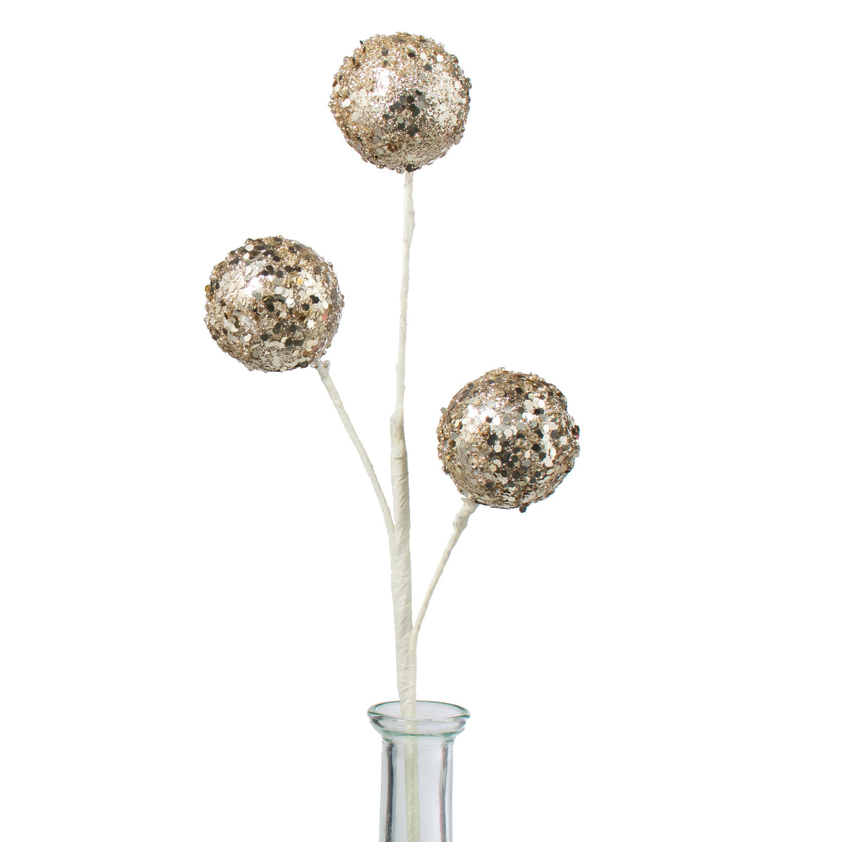 16" Fancy Glitter Ball Pick: Champagne Item Number: ISB79550