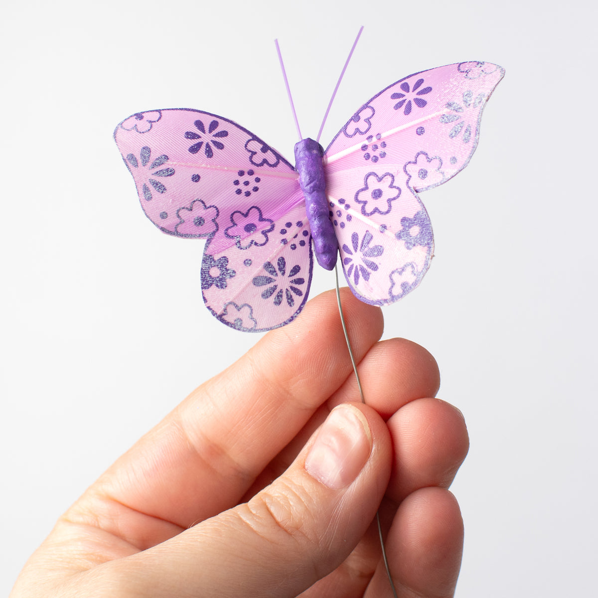 3.25" Feather Butterfly Wired Ornaments (Set of 12) Lifestyle Photo