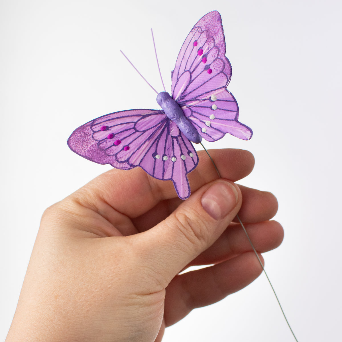 3.25" Feather Butterfly Wired Ornaments (Set of 12) Lifestyle Photo