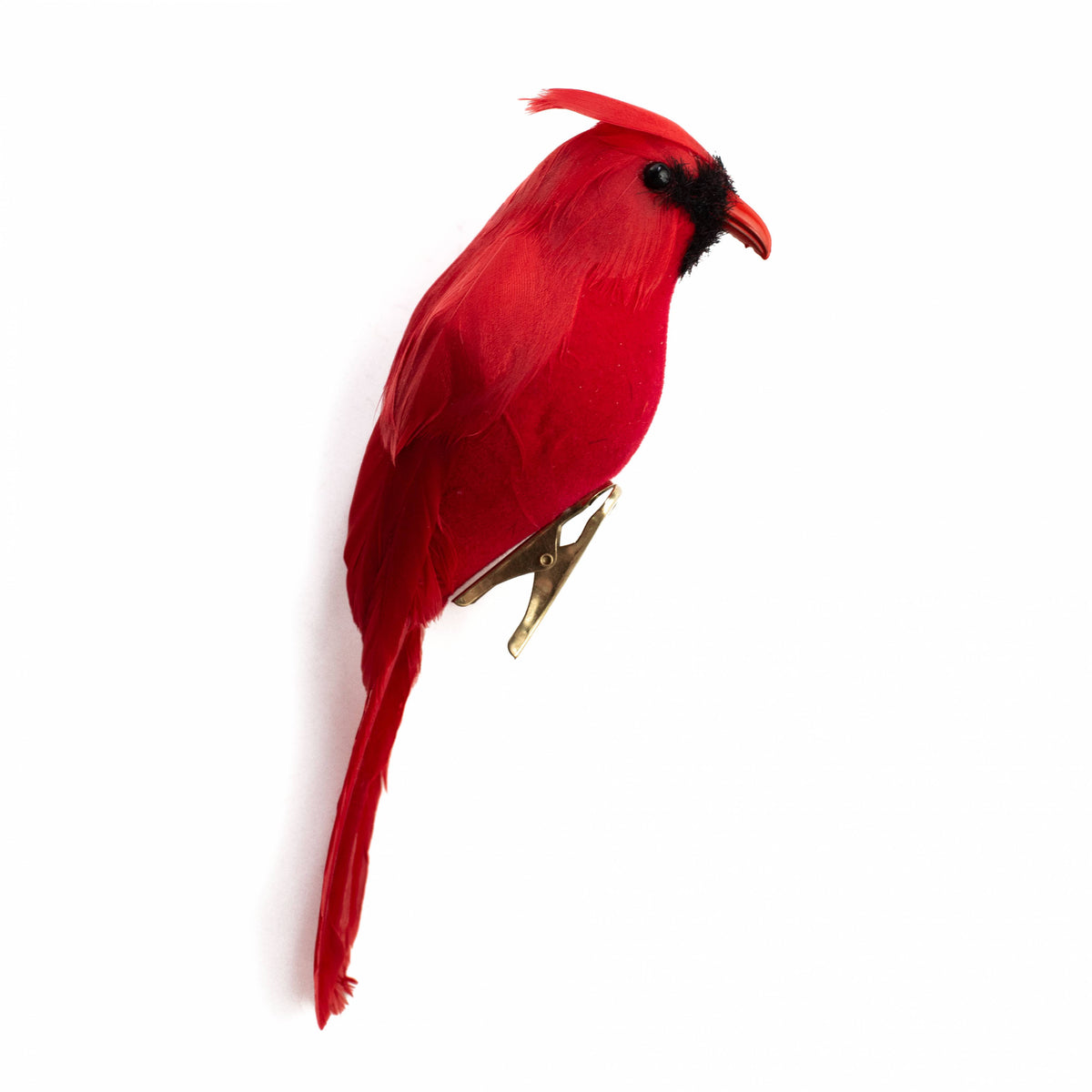 7" Feathered Cardinal with Clip Ornament Item Number: ME0708