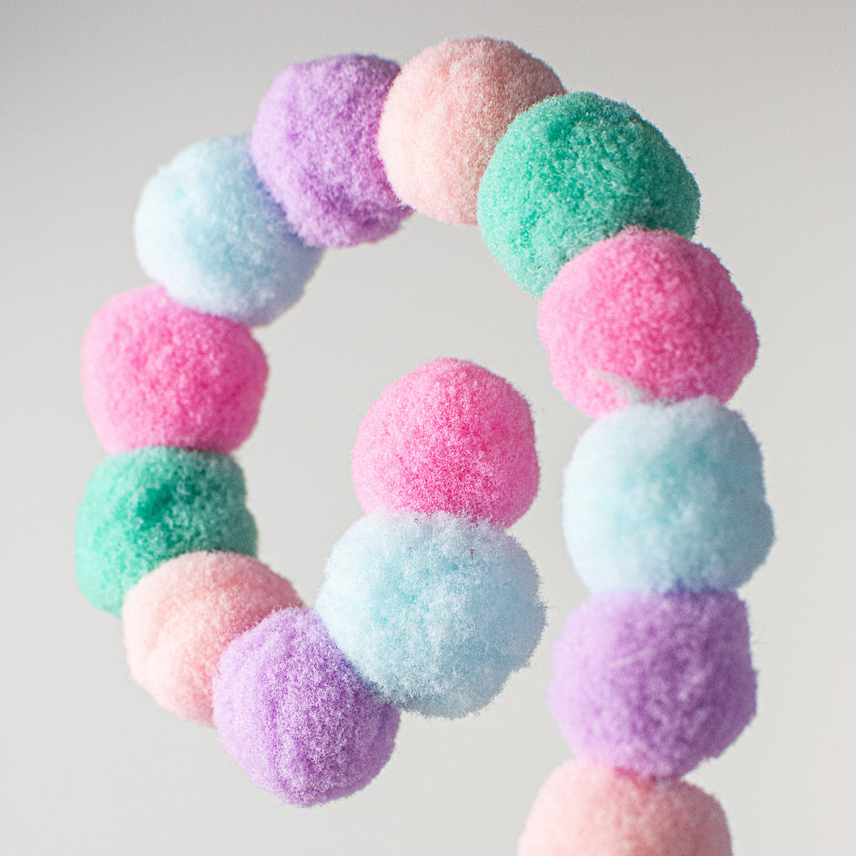 30" Felt Ball Curly Spray: Pastel Lifestyle Photo