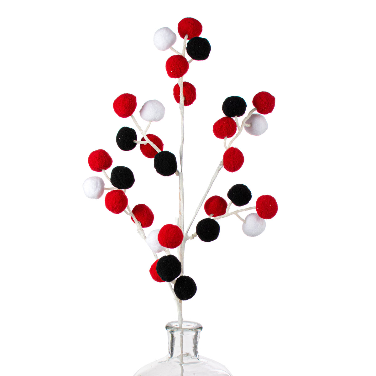 28" Felt Ball Spray: Red, White, Black Item Number: 63234RDWTBK