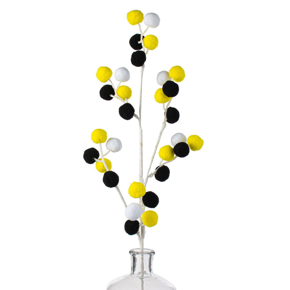 28" Felt Ball Spray: Yellow, Black, White Item Number: 63238YWBKWT