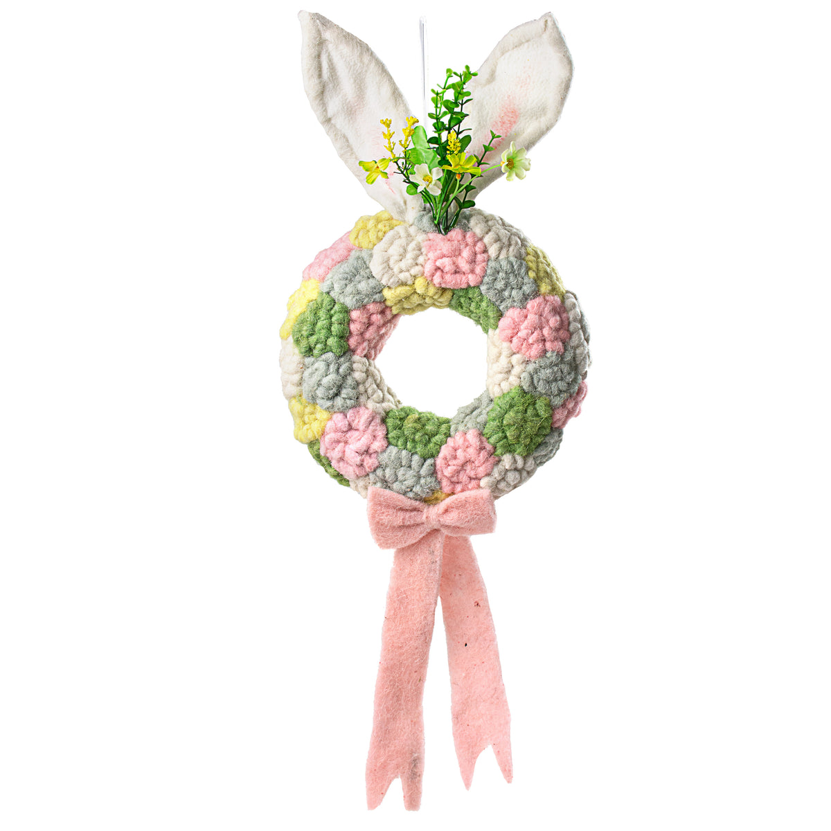 25" Felt Easter Bunny Wreath Item Number: 119234