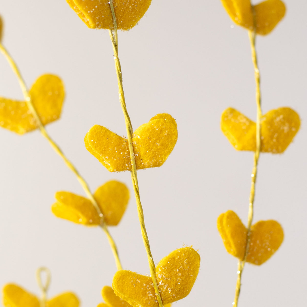 30" Felt Leaf Filler Spray: Yellow Lifestyle Photo