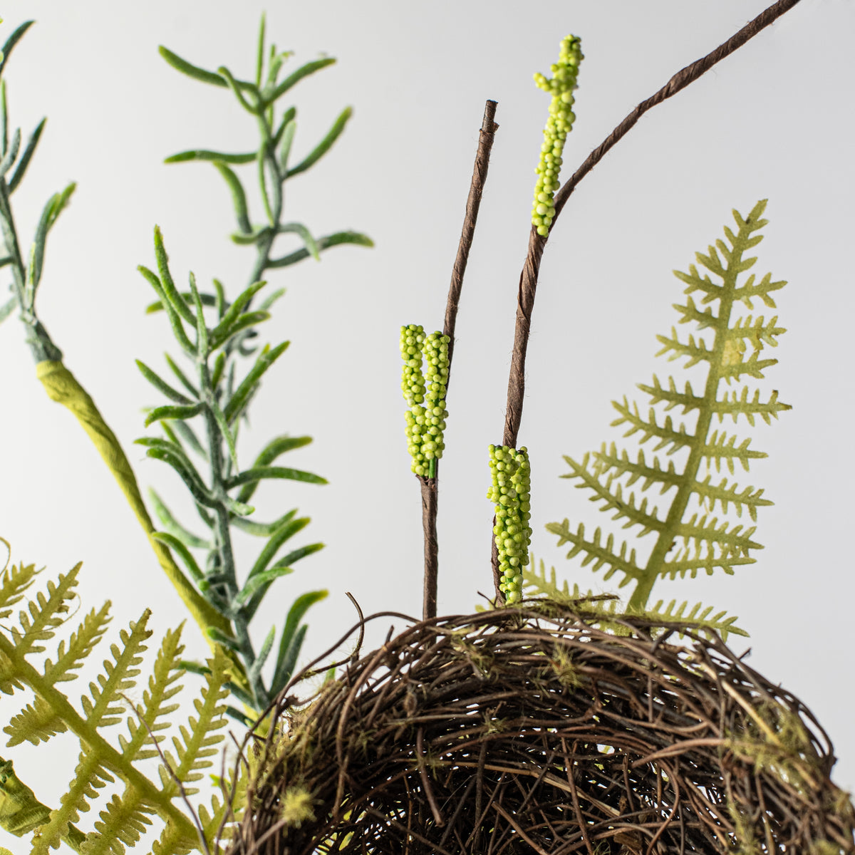 14" Fern and Bird Nest Pick detail photo 4