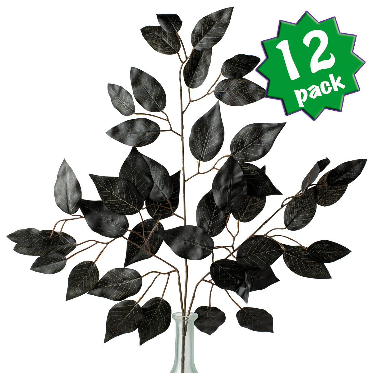 23" Ficus Leaf Spray: Black (12) Item Number: FG633702