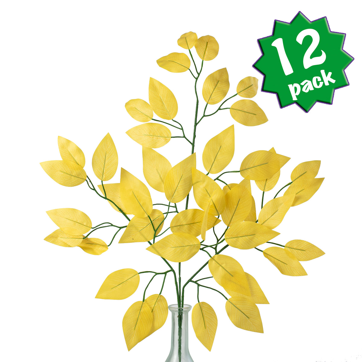 23" Ficus Leaf Spray: Soft Yellow (12) Item Number: FG633744