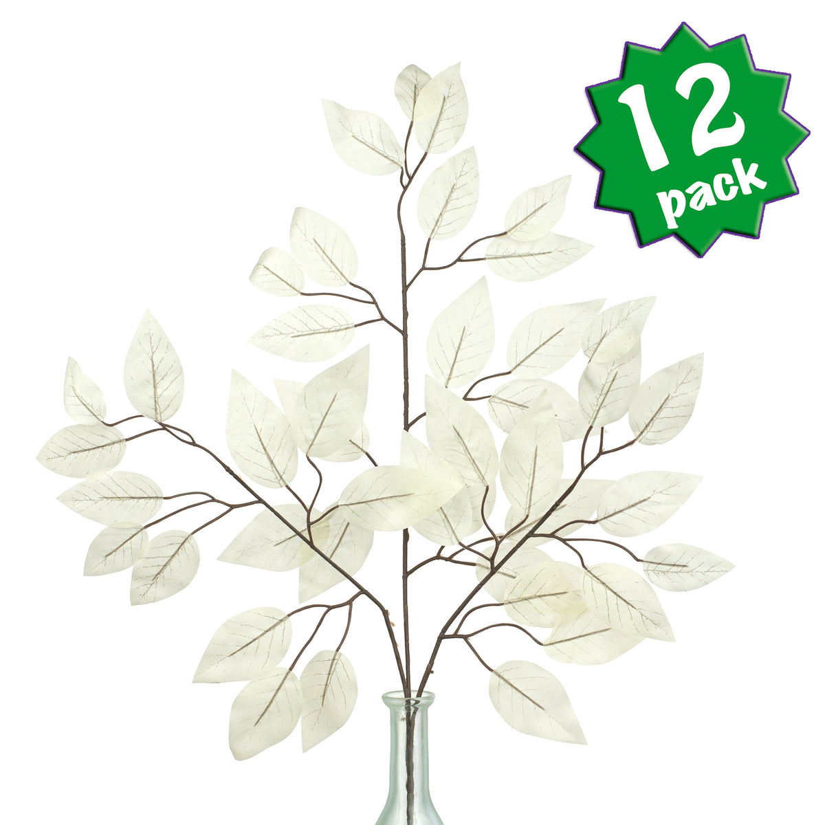 23" Ficus Leaf Spray: White (12) Item Number: FG633727