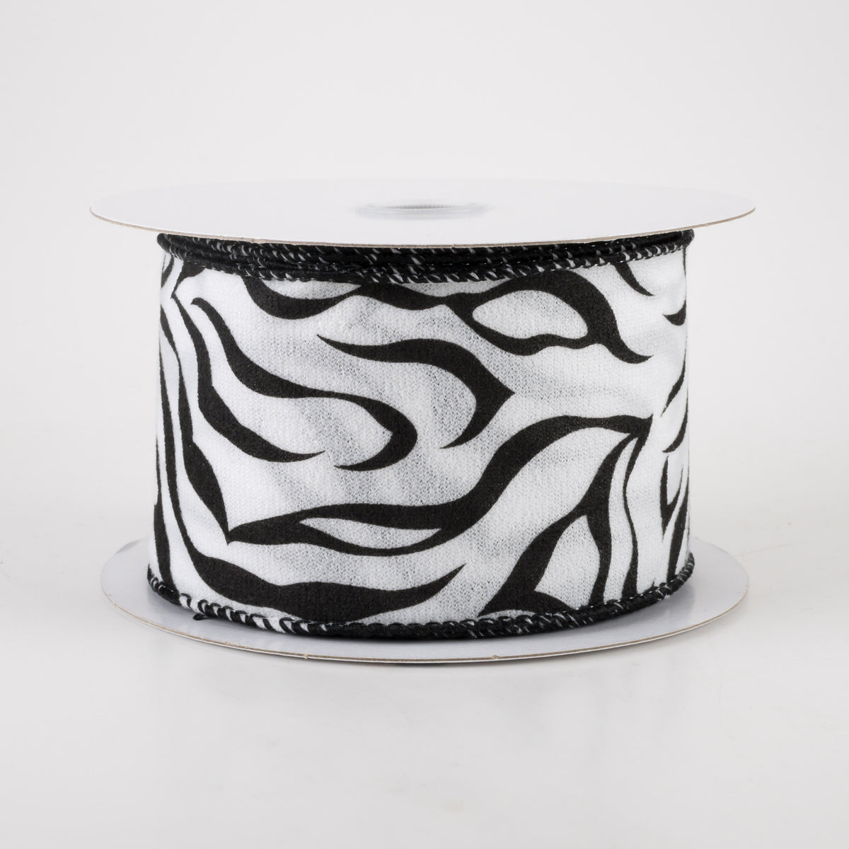 2.5" Fleece Animal Zebra Print Ribbon (10 Yards)