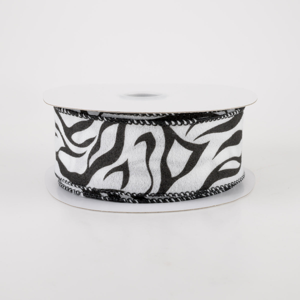 1.5" Fleece Animal Zebra Print Ribbon (10 Yards)