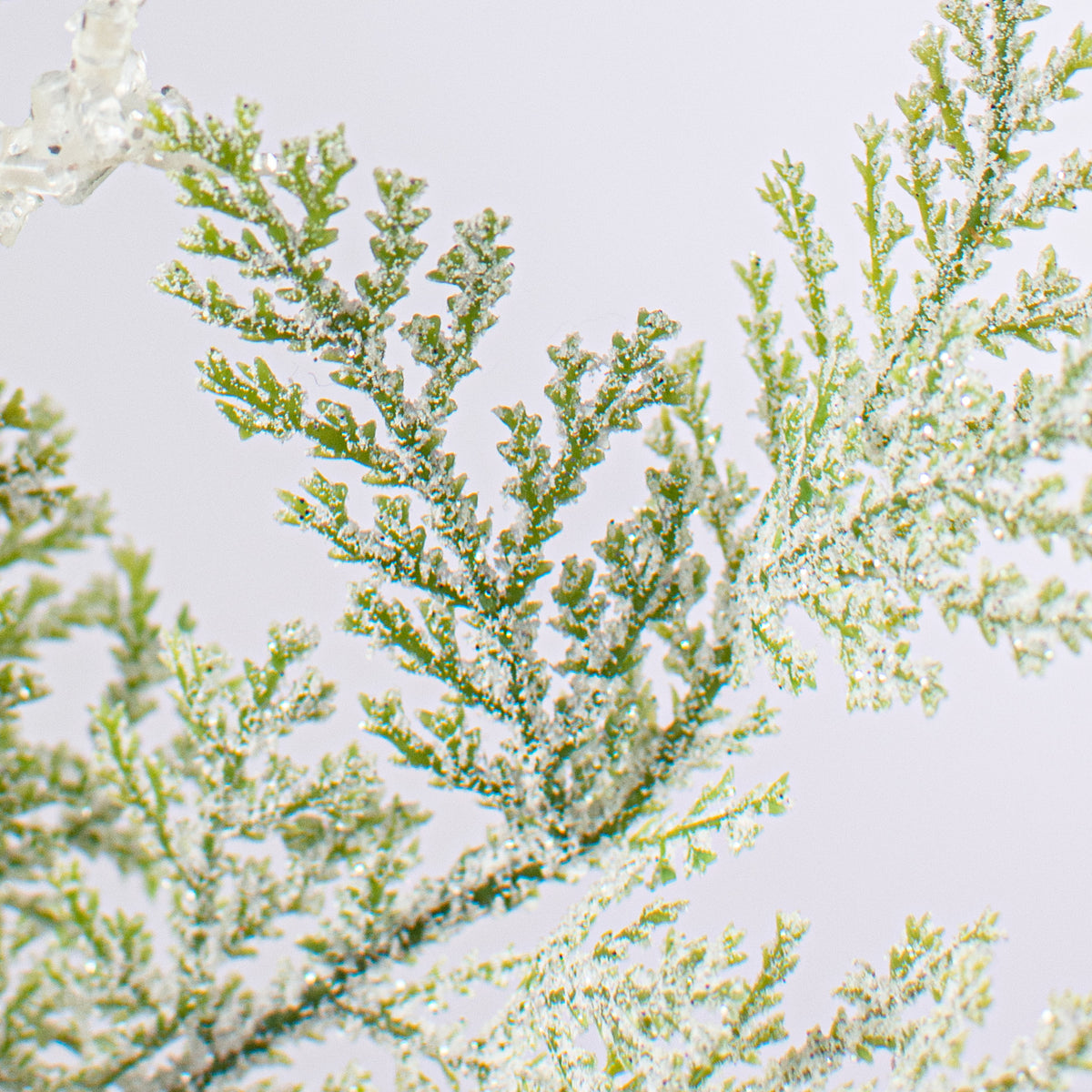 15" Fllocked Snow Peppermint, Pine & Cones Pick detail photo 4