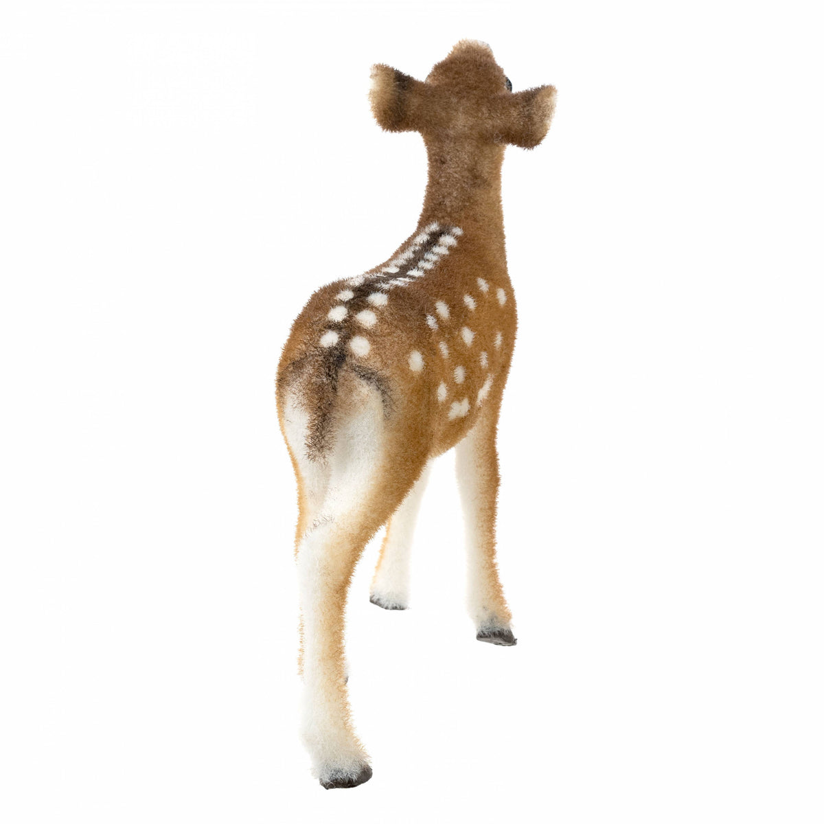 15" Flocked Deer Figurine detail photo 5