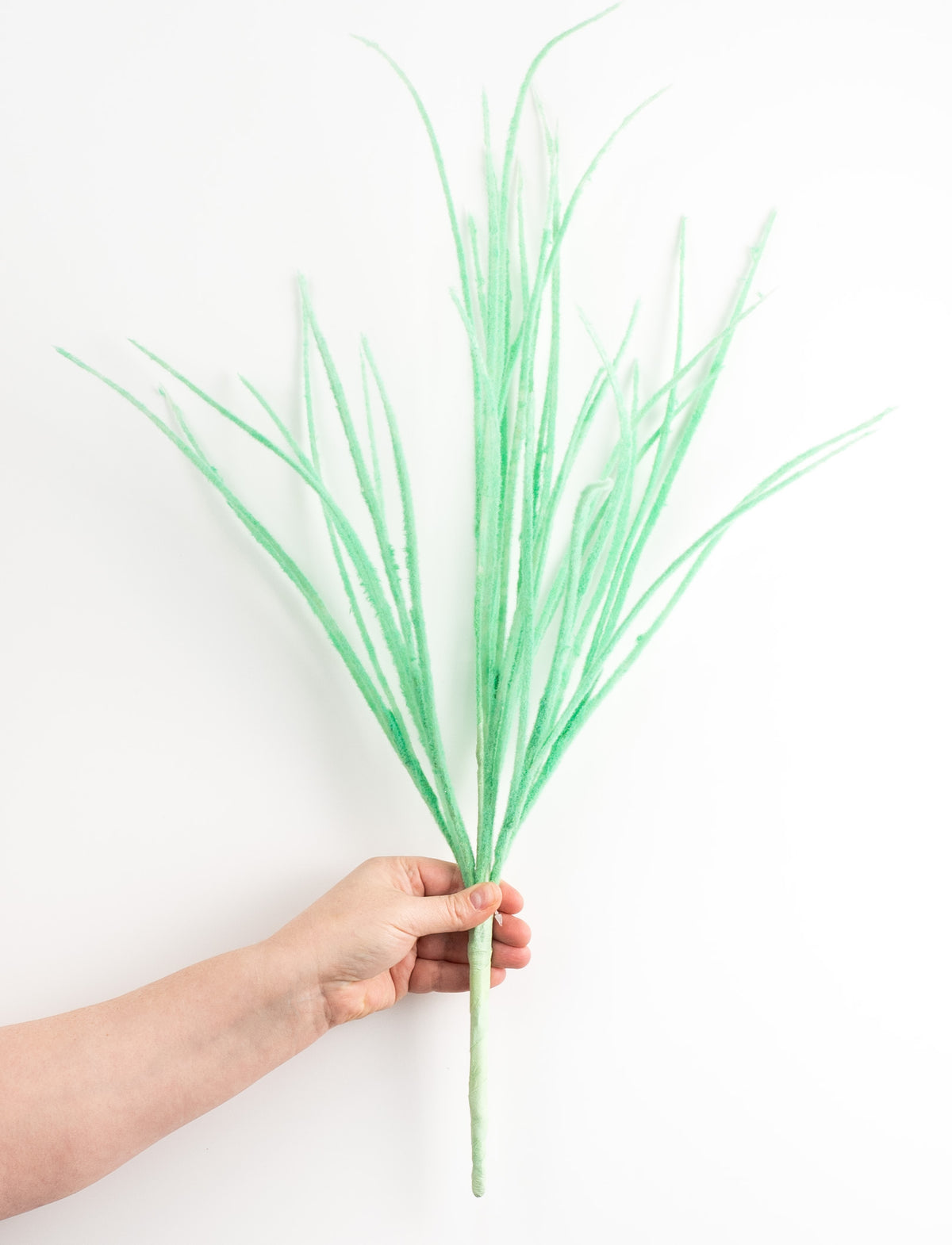 27" Flocked Grass Bush: Mint Green detail photo 3