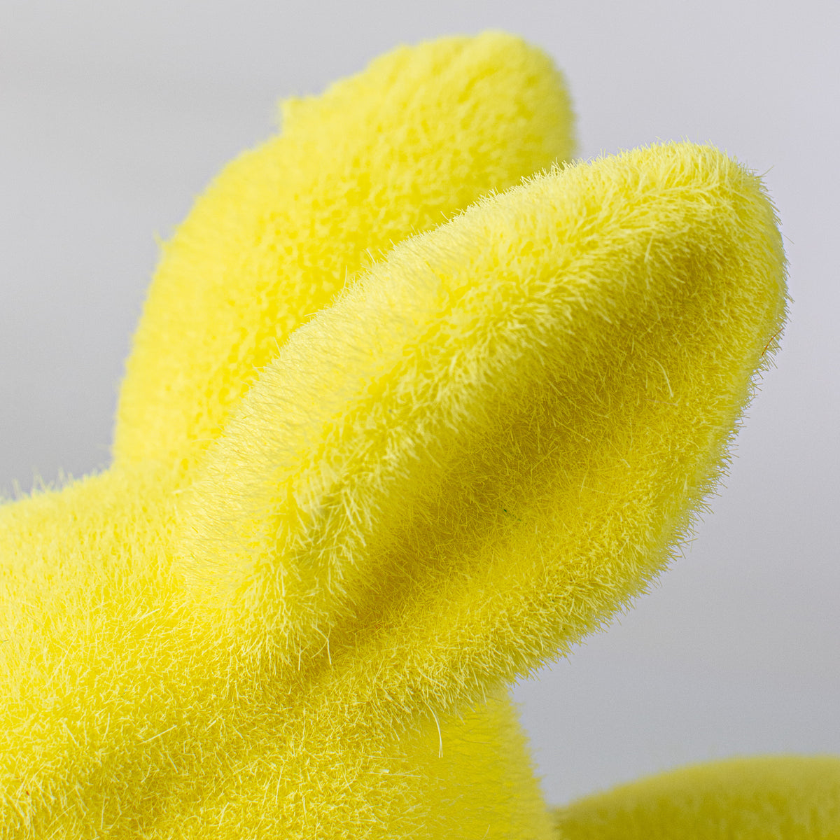 10" Flocked Sitting Rabbit: Yellow detail photo 3