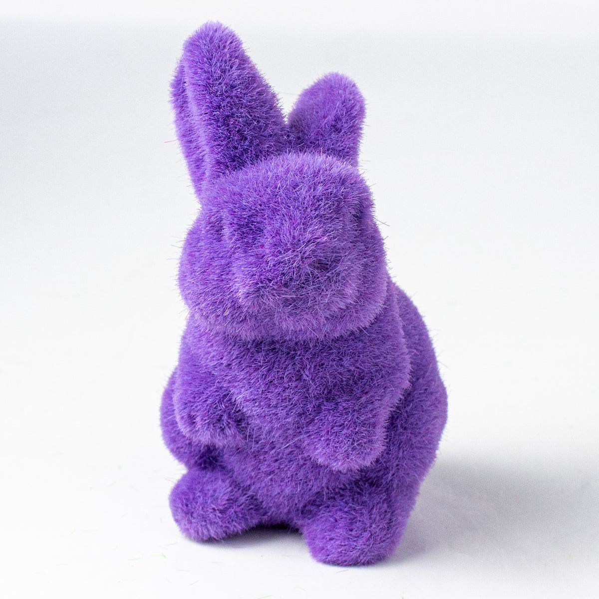 6" Flocked Standing Rabbit: Lavender detail photo 3