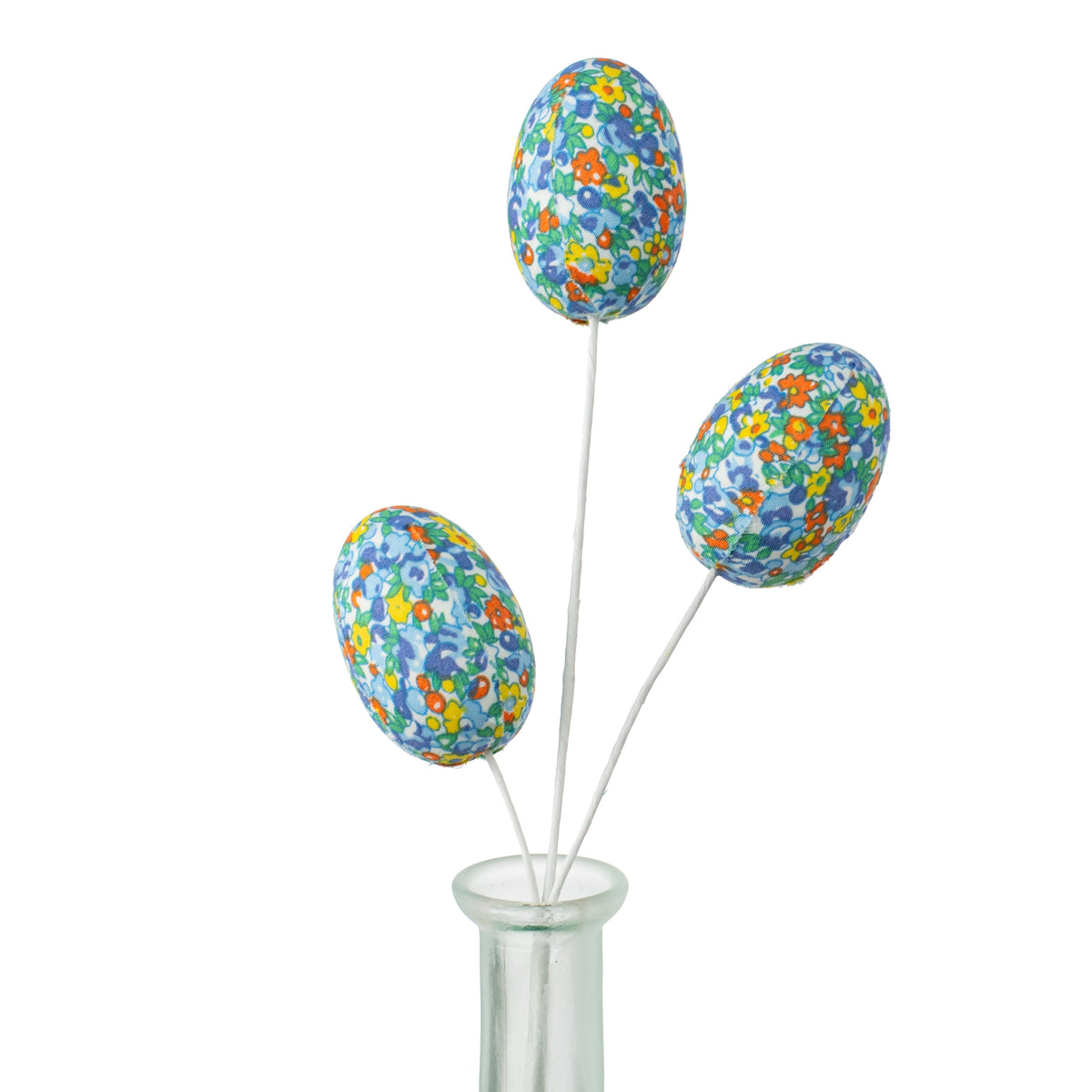 12" Flower Pattern Easter Egg Pick: Blue & Orange Item Number: HE419386
