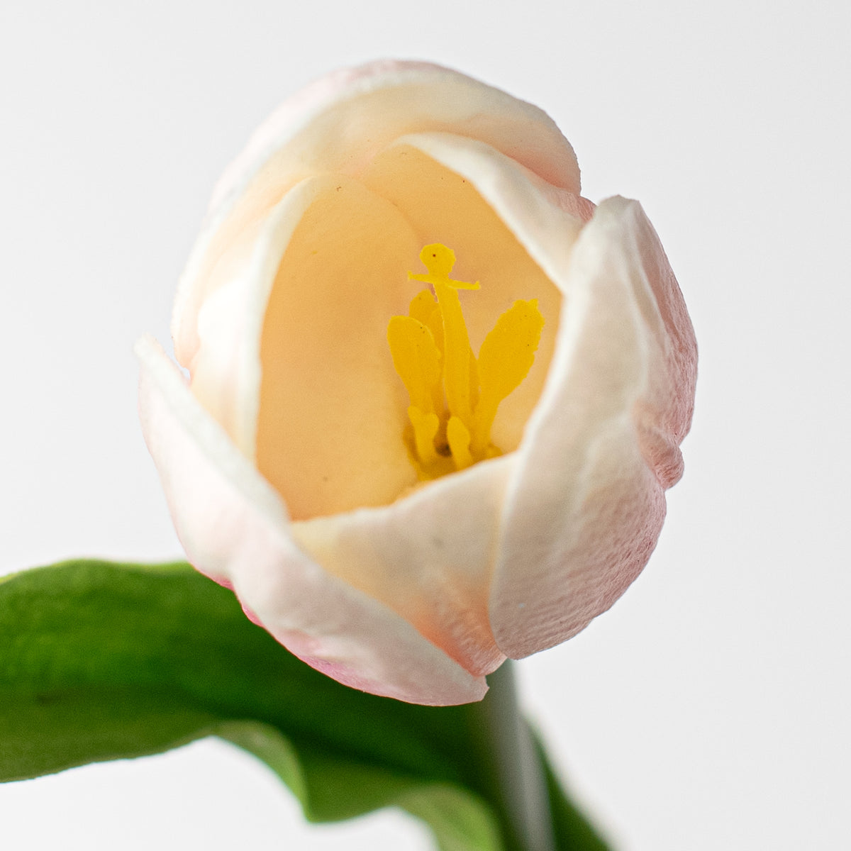 14" Foamy Tulip Bud With Leaf: Pink Lifestyle Photo