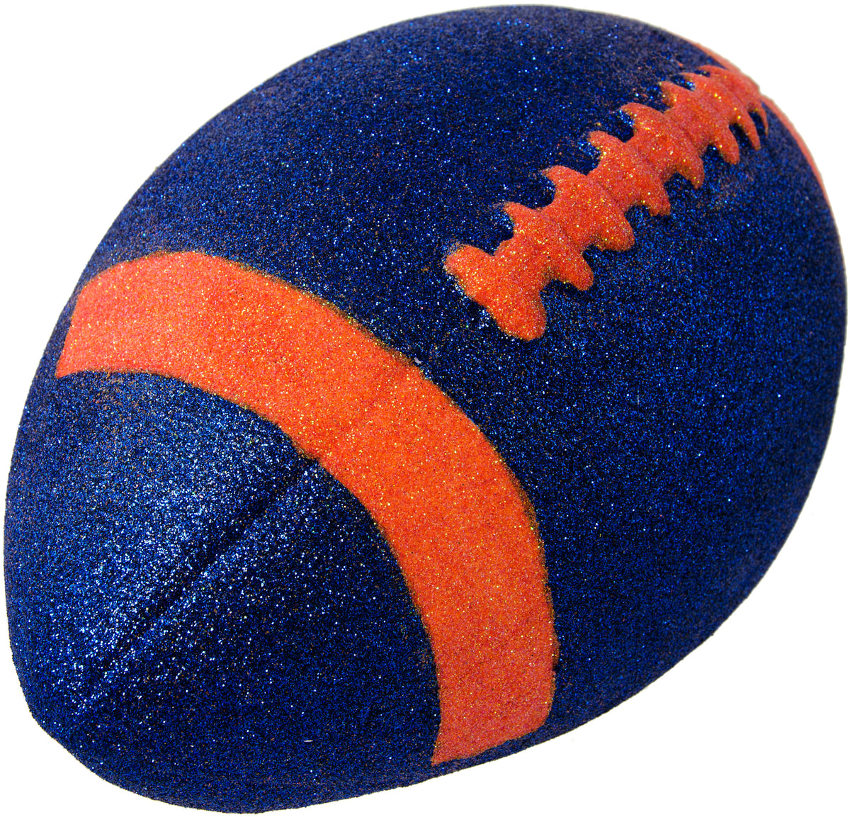 11" Football Accent: Metallic Glitter Blue & Orange Lifestyle Photo