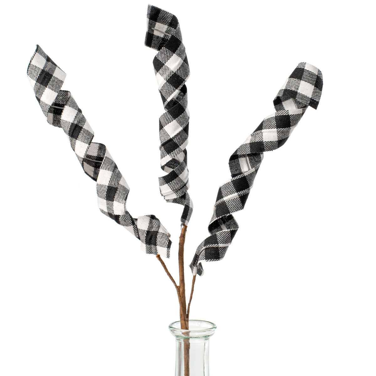 14" Frizzy Curly Pick: Black & White Check Item Number: MN012097