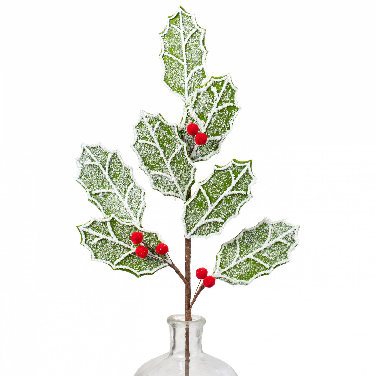 25" Frosted Felt Holly Spray Item Number: 187308